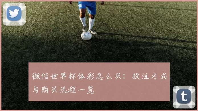 微信世界杯体彩怎么买：投注方式与购买流程一览